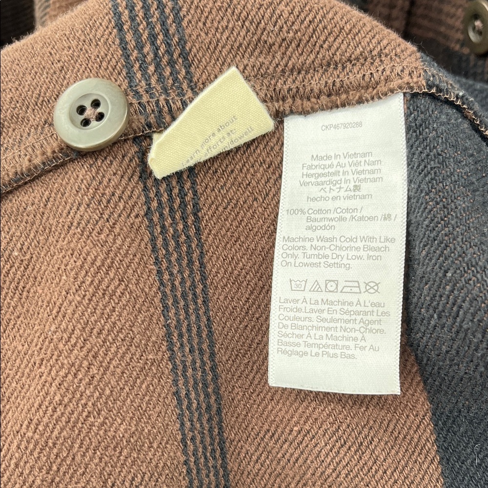 Madewell Men's Lightweight Plaid Shirt Jacket in Brown and Black - Picture 5 of 10